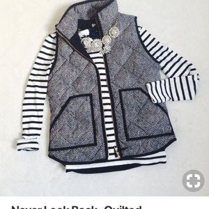 Quilted herringbone excursion vest